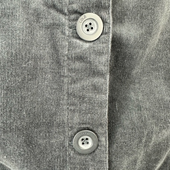 Lole Green/Grey Corduroy Button Down Jacket Size 8 - Picture 3 of 7